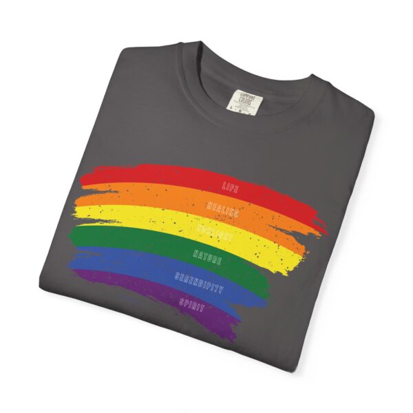 Rainbow Pride Colors Meanings Paint Stroke Premium Tee 🌈❤️🧡💛💚💙💜✨ - Unisex Garment-Dyed T-shirt Distressed Look and Vintage Feel on Super Soft Comfort Colors 1717 - Image 21