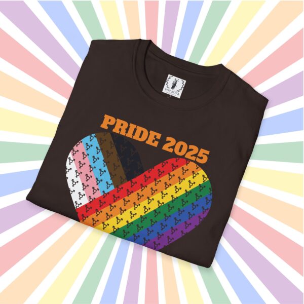 Progress Pride 2025 Heart Flag Inclusive Premium Tee 🏳️‍🌈❤️‍🔥- Heart Transgender & LGBTQ+ & Marginalized With trans-male-female sign Unisex Softstyle T-Shirt - Image 14