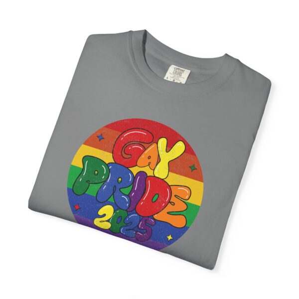 Gay Pride 2025 Bubble Font Premium T-Shirt 🎉🏳️‍🌈 - Unisex Garment-Dyed T-shirt Printed On Comfort Colors 1717 Tee - Image 10