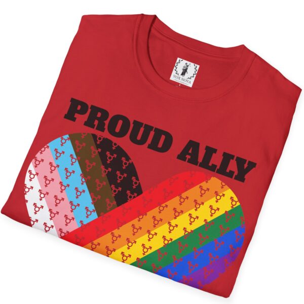 Proud Ally Progress Pride Heart Flag Inclusive Premium Tee 🏳️‍🌈❤️‍🔥- Heart Transgender & LGBTQ+ & Marginalized With trans-male-female sign Unisex Softstyle T-Shirt - Image 22
