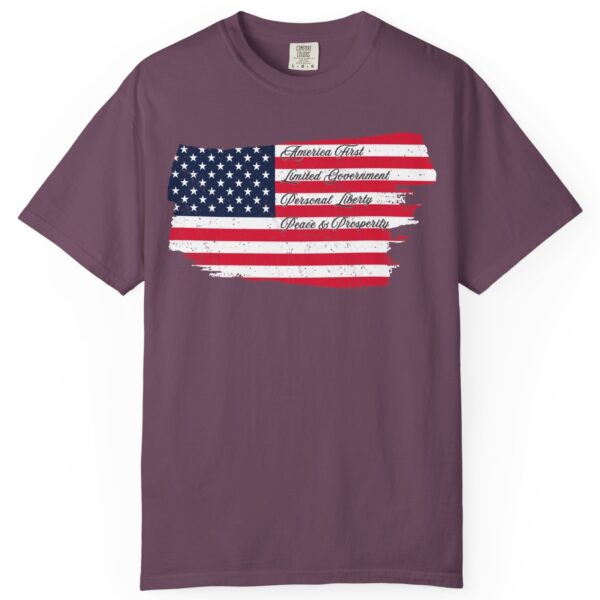 America First Limited Government Personal Liberty  Peace & Prosperity☮️🗽- Distressed Look and Feel Design Unisex Garment-Dyed T-shirt Statement Premium Comfort Colors 1717 Tee - Image 16