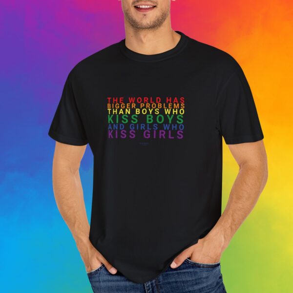 The World Has Bigger Problems Premium Tee 🏳️‍🌈❤️🧡💛💚💙💜 - Unisex Garment-Dyed T-shirt Vintage Look and Feel Comfort Colors 1717 - Image 5