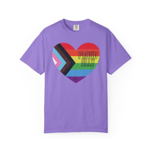 Progress Pride Flag Heart Proud Ally Premium Tee 💖🏳️‍🌈🤝- Unisex Garment-Dyed T-shirt Comfort Color 1717 - Image 13