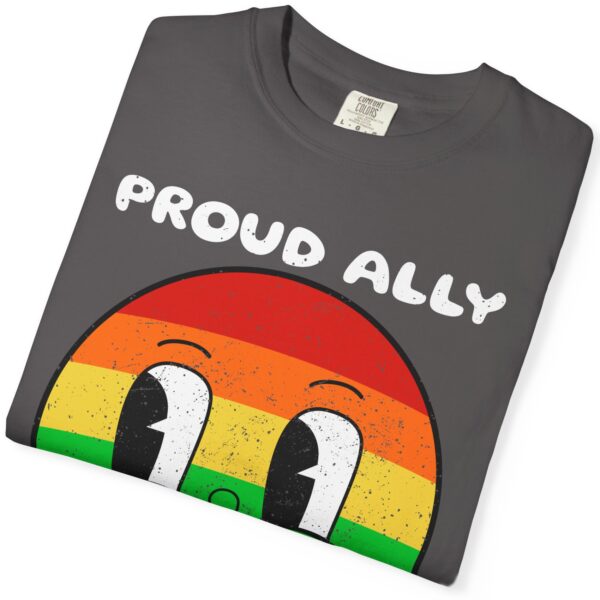 Kissy Face Proud Ally 💖🌈 Premium Unisex T-Shirt! 😘✨ Distressed look and Feel - Unisex Garment-Dyed T-shirt Comfort Colors 1717 - Image 3