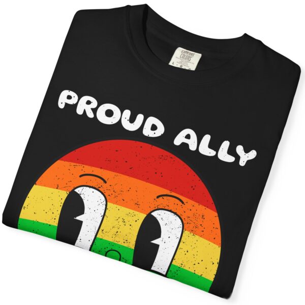 Kissy Face Proud Ally 💖🌈 Premium Unisex T-Shirt! 😘✨ Distressed look and Feel - Unisex Garment-Dyed T-shirt Comfort Colors 1717 - Image 20