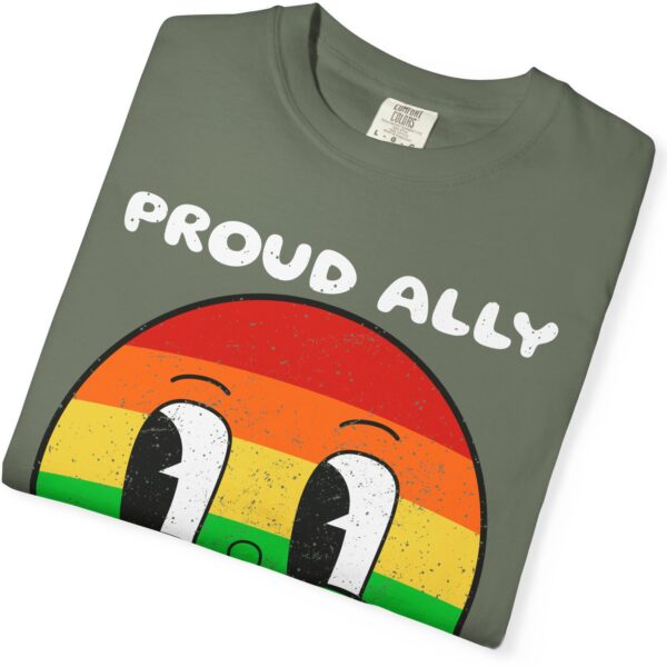 Kissy Face Proud Ally 💖🌈 Premium Unisex T-Shirt! 😘✨ Distressed look and Feel - Unisex Garment-Dyed T-shirt Comfort Colors 1717 - Image 15