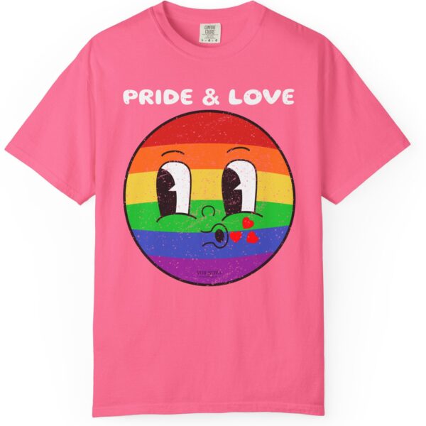 Kissy Face Pride & Love 💖🌈 Premium Unisex T-Shirt! 😘✨ Distressed look and Feel - Unisex Garment-Dyed T-shirt Comfort Colors 1717 - Image 23