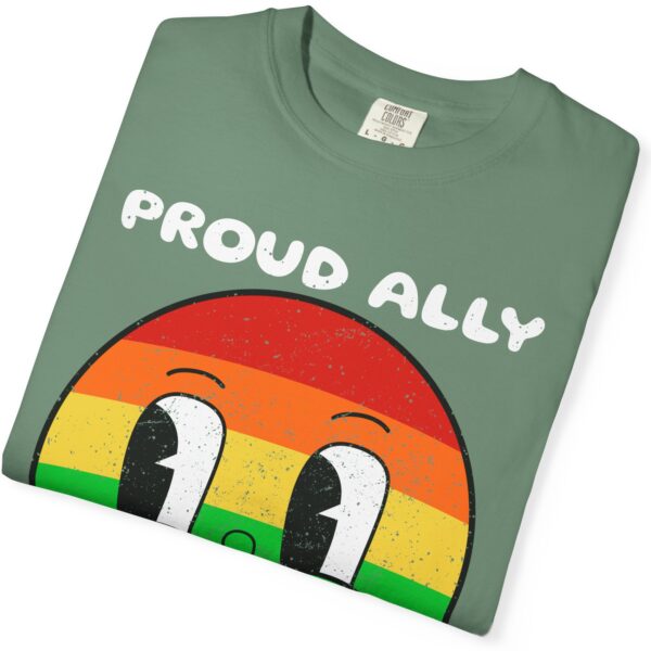 Kissy Face Proud Ally 💖🌈 Premium Unisex T-Shirt! 😘✨ Distressed look and Feel - Unisex Garment-Dyed T-shirt Comfort Colors 1717 - Image 16
