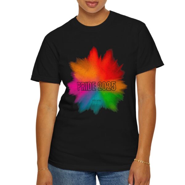Pride Rainbow Explosion LGBTQ+ Tee - Premium Distressed Vintage Look T-Shirt 🌈 🏳️‍🌈- Unisex Garment-Dyed T-shirt - Image 3