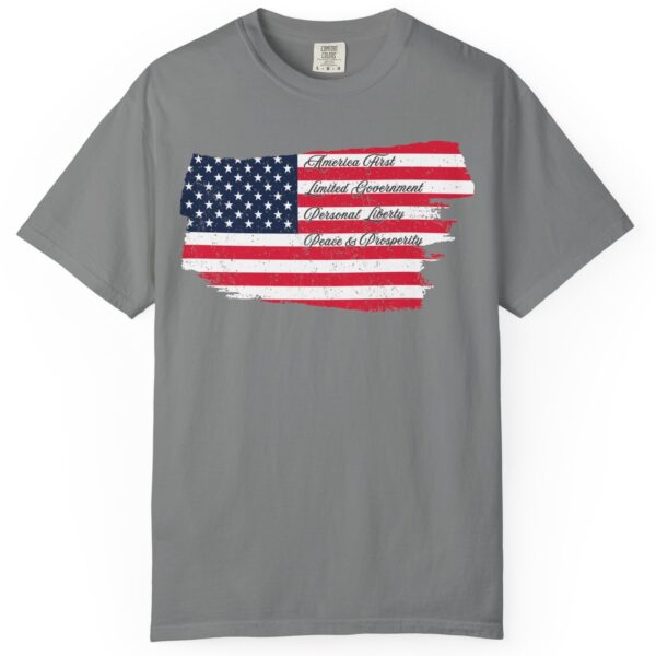America First Limited Government Personal Liberty  Peace & Prosperity☮️🗽- Distressed Look and Feel Design Unisex Garment-Dyed T-shirt Statement Premium Comfort Colors 1717 Tee - Image 11