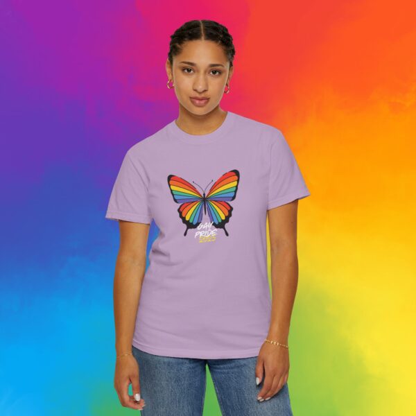 Rainbow Butterfly Gay Pride 2025 Premium Tee 🦋🏳️‍🌈✨ Unisex Garment-Dyed T-shirt Printed On Super Soft Comfort Colors 1717 Tee - Image 23