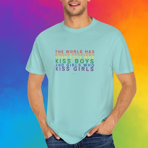 The World Has Bigger Problems Premium Tee 🏳️‍🌈❤️🧡💛💚💙💜 - Unisex Garment-Dyed T-shirt Vintage Look and Feel Comfort Colors 1717 - Image 10