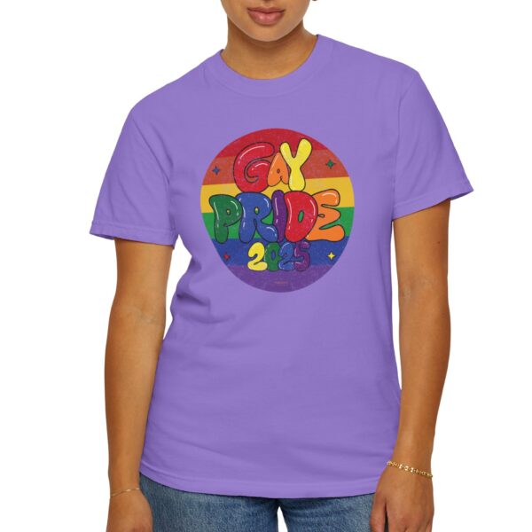 Gay Pride 2025 Bubble Font Premium T-Shirt 🎉🏳️‍🌈 - Unisex Garment-Dyed T-shirt Printed On Comfort Colors 1717 Tee - Image 19