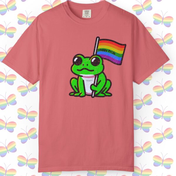 Cute Happy Pride Frog 🐸🏳️‍🌈 Distressed Retro Premium Tee 💖 - Unisex Garment-Dyed T-shirt Vintage Look And Feel Printed On Super Soft Comfy Comfort Colors 1717 Tee - Image 18