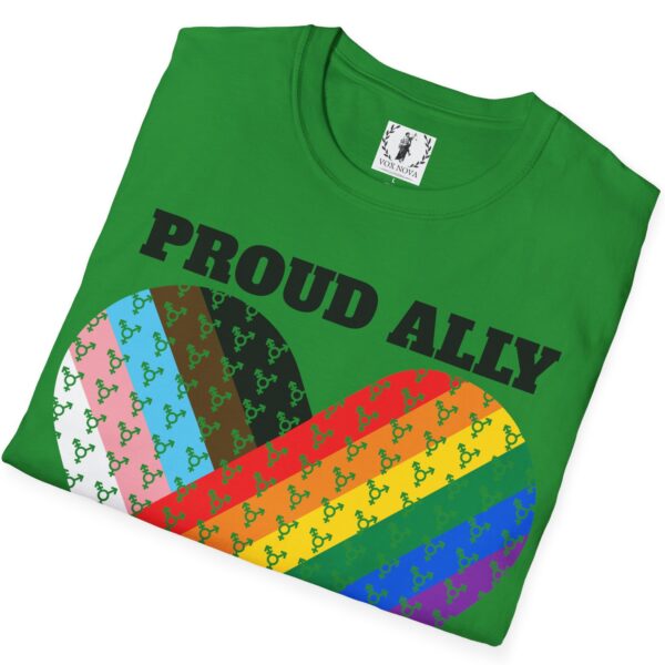 Proud Ally Progress Pride Heart Flag Inclusive Premium Tee 🏳️‍🌈❤️‍🔥- Heart Transgender & LGBTQ+ & Marginalized With trans-male-female sign Unisex Softstyle T-Shirt - Image 12
