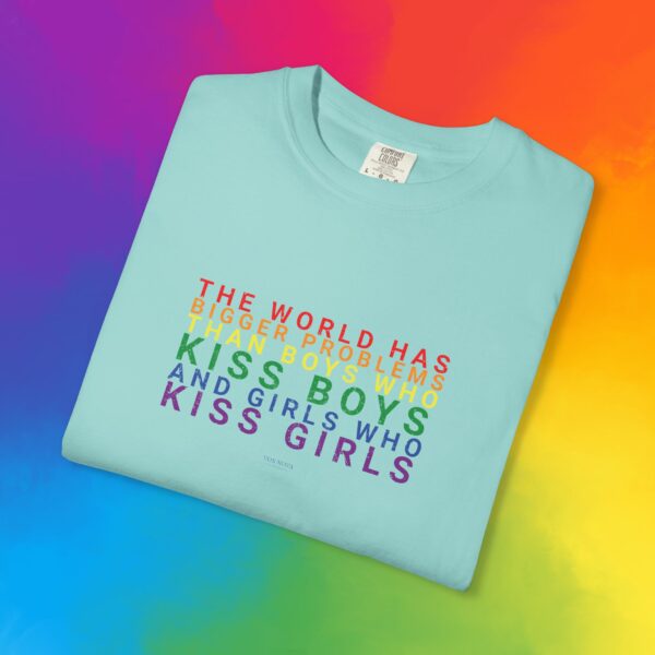 The World Has Bigger Problems Premium Tee 🏳️‍🌈❤️🧡💛💚💙💜 - Unisex Garment-Dyed T-shirt Vintage Look and Feel Comfort Colors 1717 - Image 8