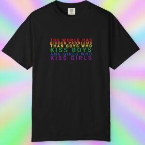 The World Has Bigger Problems Premium Tee 🏳️‍🌈❤️🧡💛💚💙💜 - Unisex Garment-Dyed T-shirt Vintage Look and Feel Comfort Colors 1717