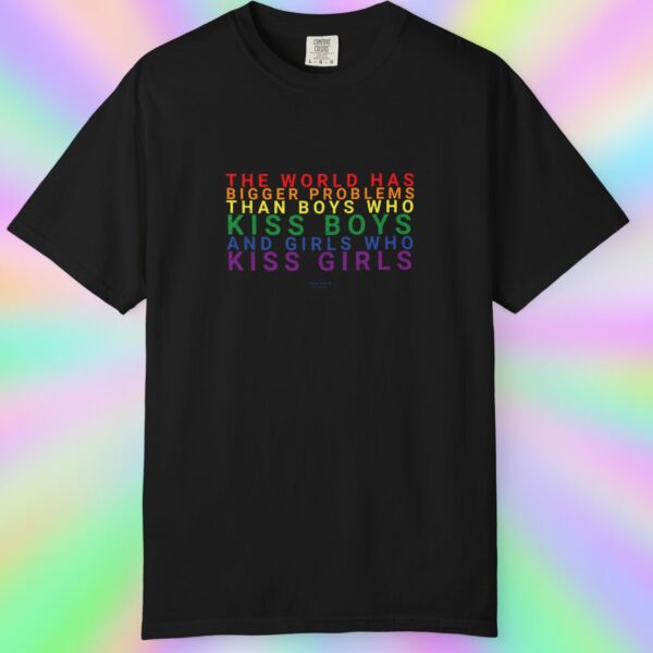 The World Has Bigger Problems Premium Tee 🏳️‍🌈❤️🧡💛💚💙💜 - Unisex Garment-Dyed T-shirt Vintage Look and Feel Comfort Colors 1717