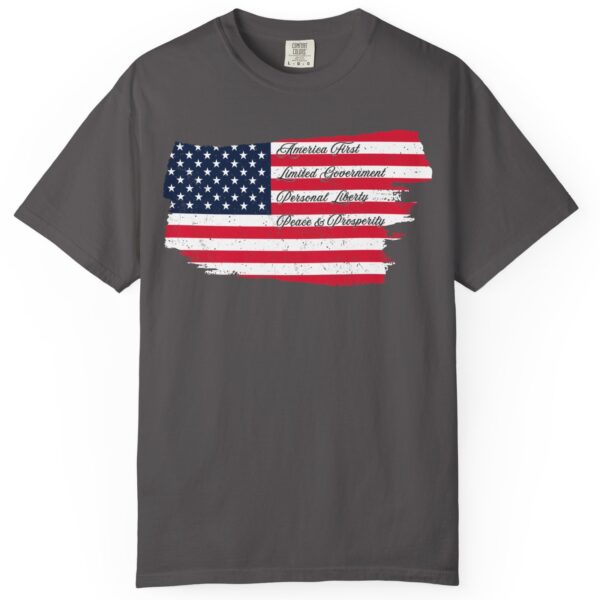 America First Limited Government Personal Liberty  Peace & Prosperity☮️🗽- Distressed Look and Feel Design Unisex Garment-Dyed T-shirt Statement Premium Comfort Colors 1717 Tee - Image 14