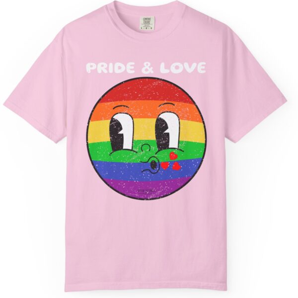 Kissy Face Pride & Love 💖🌈 Premium Unisex T-Shirt! 😘✨ Distressed look and Feel - Unisex Garment-Dyed T-shirt Comfort Colors 1717 - Image 5