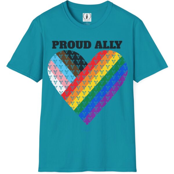 Proud Ally Progress Pride Heart Flag Inclusive Premium Tee 🏳️‍🌈❤️‍🔥- Heart Transgender & LGBTQ+ & Marginalized With trans-male-female sign Unisex Softstyle T-Shirt - Image 15