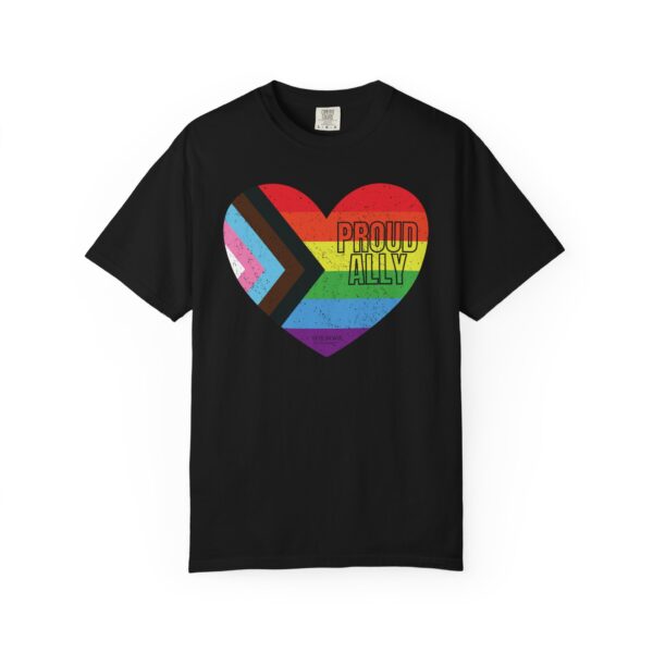 Progress Pride Flag Heart Proud Ally Premium Tee 💖🏳️‍🌈🤝- Unisex Garment-Dyed T-shirt Comfort Color 1717 - Image 11