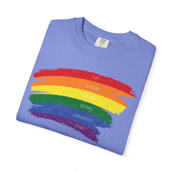 Rainbow Pride Colors Meanings Paint Stroke Premium Tee 🌈❤️🧡💛💚💙💜✨ - Unisex Garment-Dyed T-shirt Distressed Look and Vintage Feel on Super Soft Comfort Colors 1717 - Image 18