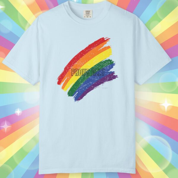 Paint Stroke Rainbow PROUD ALLY Premium Tee 🌈❤️🧡💛💚💙💜✨ - Unisex Garment-Dyed T-shirt Distressed Look and Vintage Feel on Super Soft Comfort Colors 1717 - Image 15