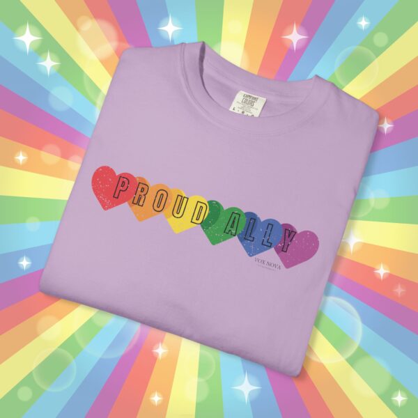PROUD ALLY Premium Tee 🌈❤️🧡💛💚💙💜 Distressed Retro Look & Feel - Unisex Garment-Dyed T-shirt - Image 30