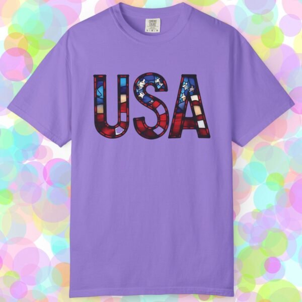 USA Stained Glass Look Design Premium Tee✨ - Unisex Garment-Dyed T-shirt On Super Soft Comfort Colors 1717