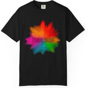 Pride Rainbow Explosion LGBTQ+ Tee - Premium Distressed Vintage Look T-Shirt 🌈 🏳️‍🌈- Unisex Garment-Dyed T-shirt