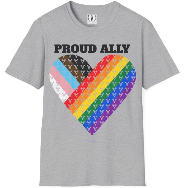 Proud Ally Progress Pride Heart Flag Inclusive Premium Tee 🏳️‍🌈❤️‍🔥- Heart Transgender & LGBTQ+ & Marginalized With trans-male-female sign Unisex Softstyle T-Shirt - Image 5