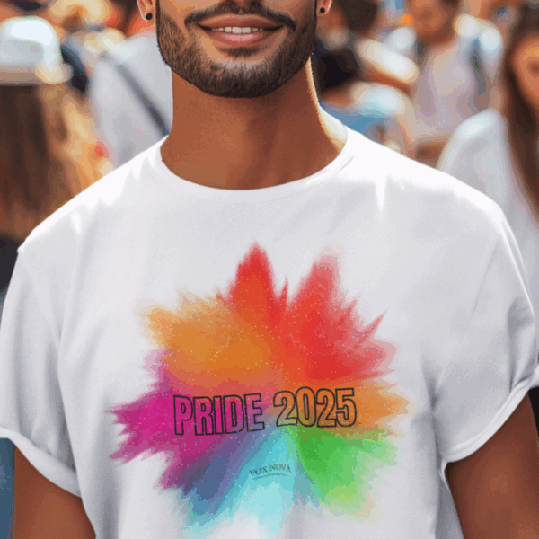 Pride Rainbow Explosion LGBTQ+ Tee - Premium Distressed Vintage Look T-Shirt 🌈 🏳️‍🌈- Unisex Garment-Dyed T-shirt - Image 2