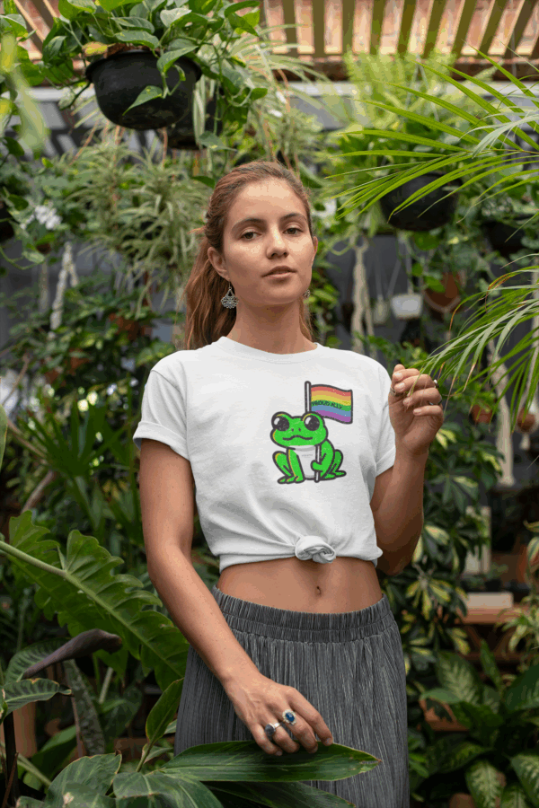 Cute Proud Ally Frog 🐸🏳️‍🌈 Distressed Retro Premium Tee 💖 - Unisex Garment-Dyed T-shirt Vintage Look And Feel Printed On Super Soft Comfy Comfort Colors 1717 Tee - Image 20