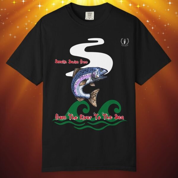 Smolts Swim Free From The River To The Sea 🦈🌊 - Unisex Garment-Dyed T-shirt