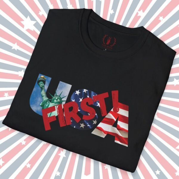 USA First! Graphic Premium Tee 🗽- Unisex Softstyle T-Shirt