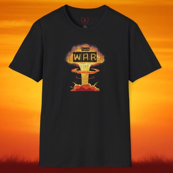 Fuck War Explosion Graphic Premium Tee 💥✌️ Anti-War Statement Shirt - Unisex Softstyle T-Shirt